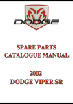 2002 DODGE VIPER SR SPARE PARTS CATALOGUE MANUAL - PDF