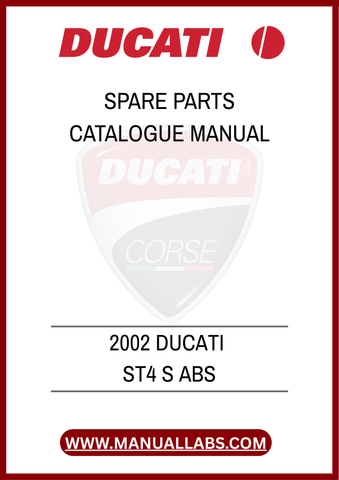 DON'T MISS OUT ON THE OPPORTUNITY TO MAINTAIN YOUR MOTORCYCLE WITH CONFIDENCE. PURCHASE THE 2002 DUCATI ST4 S ABS SPARE PARTS CATALOGUE MANUAL TODAY AND ENSURE