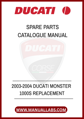 DON’T LET A MISSING PART HOLD YOU BACK FROM ENJOYING YOUR RIDE. INVEST IN THE 2003-2004 DUCATI MONSTER 1000S REPLACEMENT SPARE PARTS CATALOGUE MANUAL TODAY AND ENSURE 