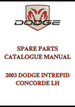 2003 DODGE INTREPID CONCORDE LH SPARE PARTS CATALOGUE MANUAL - PDF