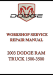 2003 DODGE RAM TRUCK 1500-3500 WORKSHOP SERVICE REPAIR MANUAL - PDF