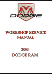 2003 DODGE RAM WORKSHOP SERVICE MANUAL - PDF