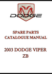 2003 DODGE VIPER ZB SPARE PARTS CATALOGUE MANUAL - PDF 