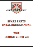 2003 DODGE VIPER ZB SPARE PARTS CATALOGUE MANUAL - PDF