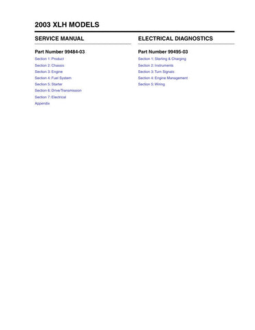 Unlock the full potential of your 2003 Harley-Davidson XLH Sportster with the comprehensive Electrical Diagnostic Service Manual (99484-03) in PDF format. This essential guide provides detailed troubleshooting techniques, wiring diagrams, and step-by-step instructions to help you diagnose and resolve electrical issues with confidence. Whether you're a seasoned mechanic or a DIY enthusiast, this manual is your go-to resource for maintaining the performance and reliability of your beloved motorcycle. Don't