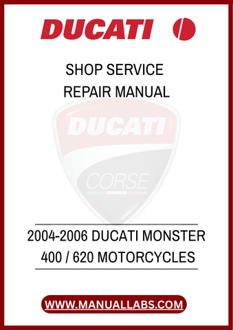 DON'T LET MINOR ISSUES TURN INTO MAJOR PROBLEMS. INVEST IN THE 2004-2006 DUCATI MONSTER 400/620 MOTORCYCLES SHOP SERVICE REPAIR MANUAL TODAY AND EMPOWER YOURSELF WITH