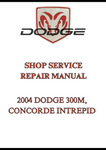 2004 DODGE 300M, CONCORDE INTREPID SHOP SERVICE REPAIR MANUAL - PDF