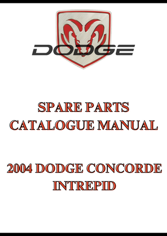 2004 DODGE CONCORDE INTREPID SPARE PARTS CATALOGUE MANUAL - PDF