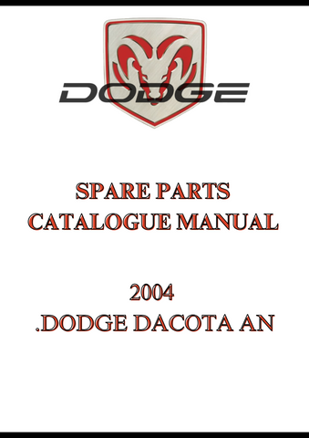 2004 DODGE DACOTA AN SPARE PARTS CATALOGUE MANUAL - PDF