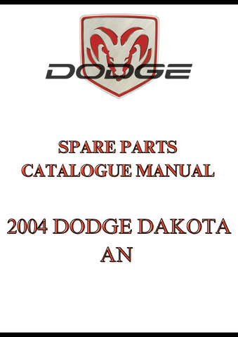 2004 DODGE DAKOTA AN SPARE PARTS CATALOGUE MANUAL - PDF