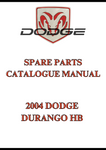 2004 DODGE DURANGO HB SPARE PARTS CATALOGUE MANUAL - PDF