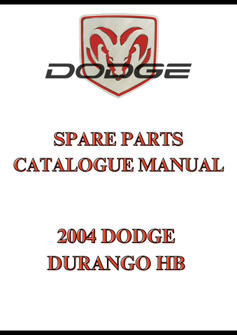 2004 DODGE DURANGO HB SPARE PARTS CATALOGUE MANUAL - PDF