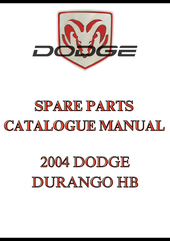 2004 DODGE DURANGO HB SPARE PARTS CATALOGUE MANUAL - PDF