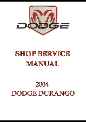2004 DODGE DURANGO SHOP SERVICE MANUAL - PDF