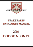 2004 DODGE NEON PL SPARE PARTS CATALOGUE MANUAL - PDF