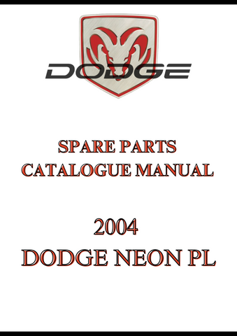 2004 DODGE NEON PL SPARE PARTS CATALOGUE MANUAL - PDF