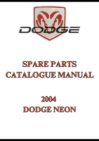 2004 DODGE NEON SPARE PARTS CATALOGUE MANUAL - PDF