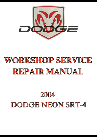 2004 DODGE NEON SRT-4 WORKSHOP SERVICE REPAIR MANUAL - PDF