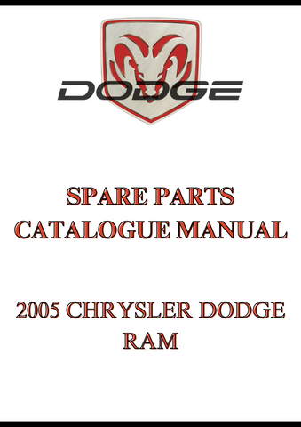 2005 CHRYSLER DODGE RAM SPARE PARTS CATALOGUE MANUAL - PDF