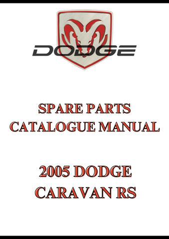 2005 DODGE CARAVAN RS SPARE PARTS CATALOGUE MANUAL - PDF 