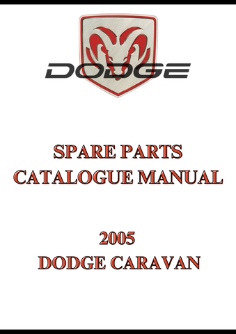 2005 DODGE CARAVAN SPARE PARTS CATALOGUE MANUAL - PDF  