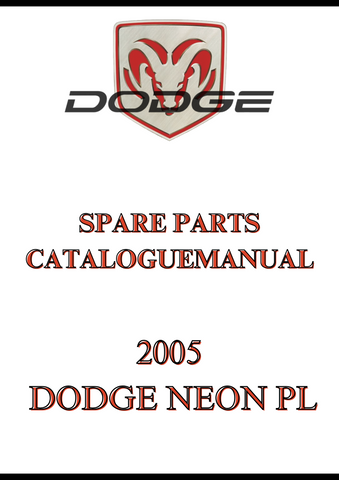 2005 DODGE NEON PL SPARE PARTS CATALOGUE MANUAL - PDF