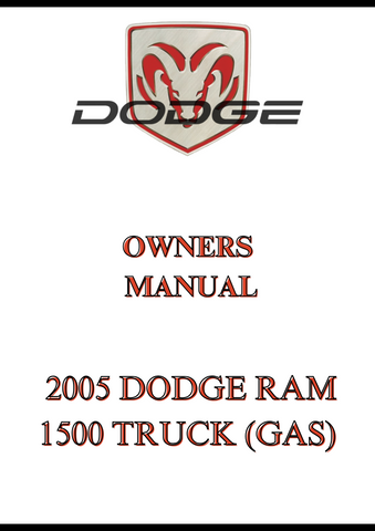 2005 DODGE RAM 1500 TRUCK (GAS) OWNERS MANUAL - PDF