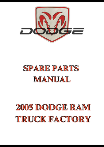 2005 DODGE RAM TRUCK FACTORY SPARE PARTS MANUAL - PDF