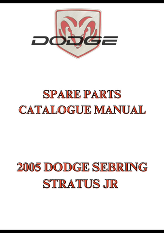 2005 DODGE SEBRING STRATUS JR SPARE PARTS CATALOGUE MANUAL - PDF