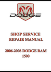 2006-2008 DODGE RAM 1500 SHOP SERVICE REPAIR MANUAL - PDF
