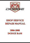 2006-2008 DODGE RAM SHOP SERVICE REPAIR MANUAL - PDF