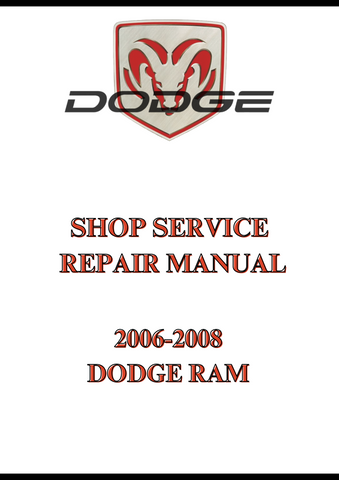 2006-2008 DODGE RAM SHOP SERVICE REPAIR MANUAL - PDF