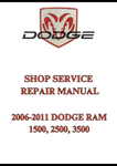 2006-2011 DODGE RAM 1500, 2500, 3500 SHOP SERVICE REPAIR MANUAL - PDF