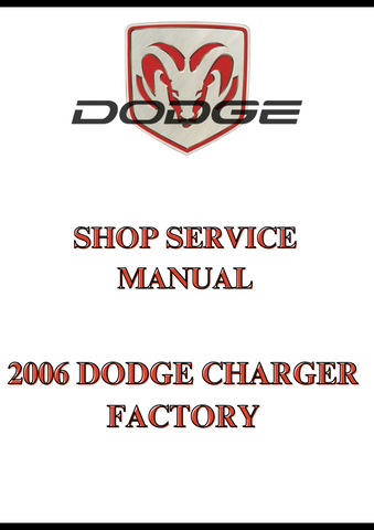 2006 DODGE CHARGER FACTORY SHOP SERVICE MANUAL - PDF