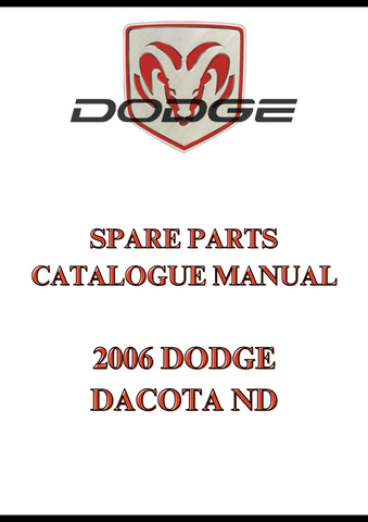 2006 DODGE DACOTA ND SPARE PARTS CATALOGUE MANUAL - PDF