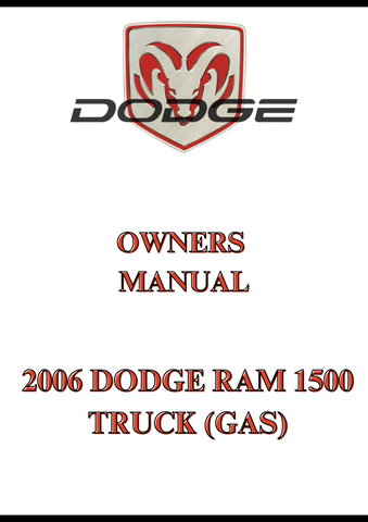 2006 DODGE RAM 1500 TRUCK (GAS) OWNERS MANUAL - PDF
