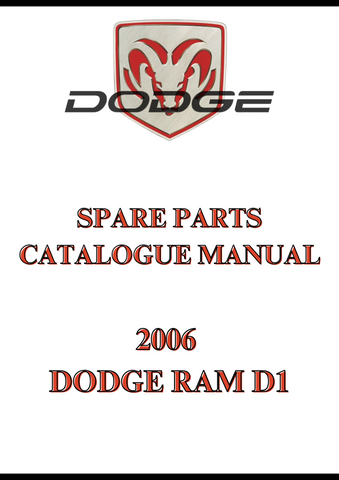 2006 DODGE RAM D1 SPARE PARTS CATALOGUE MANUAL - PDF