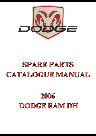 2006 DODGE RAM DH SPARE PARTS CATALOGUE MANUAL - PDF