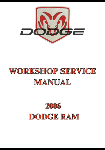 2006 DODGE RAM WORKSHOP SERVICE MANUAL - PDF
