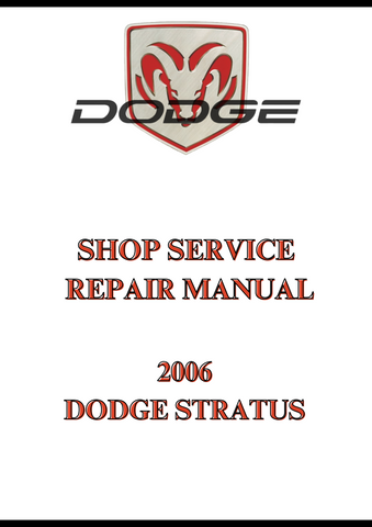 2006 DODGE STRATUS SHOP SERVICE REPAIR MANUAL - PDF