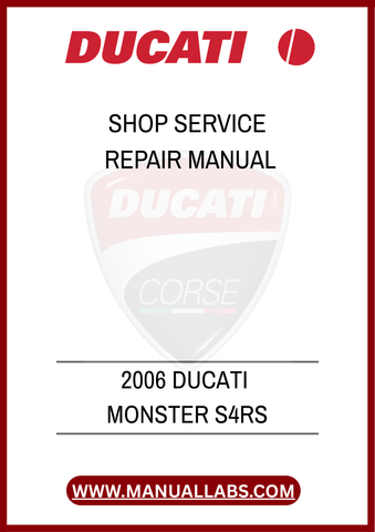 INVEST IN THIS INVALUABLE RESOURCE AND UNLOCK THE FULL POTENTIAL OF YOUR 2006 DUCATI MONSTER S4RS. WITH THIS COMPREHENSIVE SERVICE REPAIR MANUAL, YOU'LL HAVE THE KNOWLEDGE
