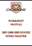 2007-2008-2009 DOGDE NITRO MASTER WORKSHOP MANUAL - PDF