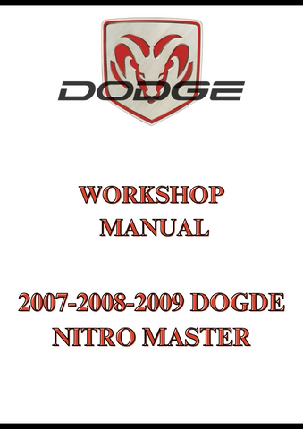 2007-2008-2009 DOGDE NITRO MASTER WORKSHOP MANUAL - PDF