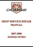 2007-2008 DODGE NITRO SHOP SERVICE REPAIR MANUAL - PDF
