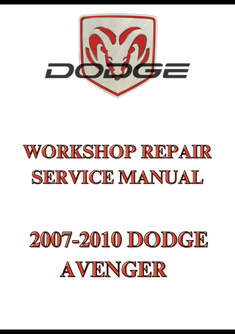 2007-2010 DODGE AVENGER  WORKSHOP REPAIR SERVICE MANUAL - PDF