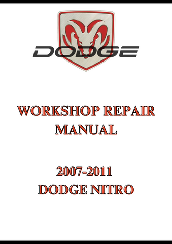 2007-2011 DODGE NITRO WORKSHOP REPAIR MANUAL - PDF