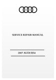2007 AUDI RS4 Service Repair Manual 