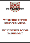 2007 CHRYSLER DODGE KA NITRO R T WORKSHOP REPAIR SERVICE MANUAL - PDF