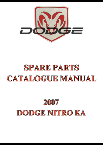 2007 DODGE NITRO KA SPARE PARTS CATALOGUE MANUAL - PDF