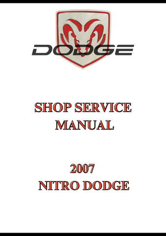 2007 NITRO DODGE SHOP SERVICE MANUAL - PDF